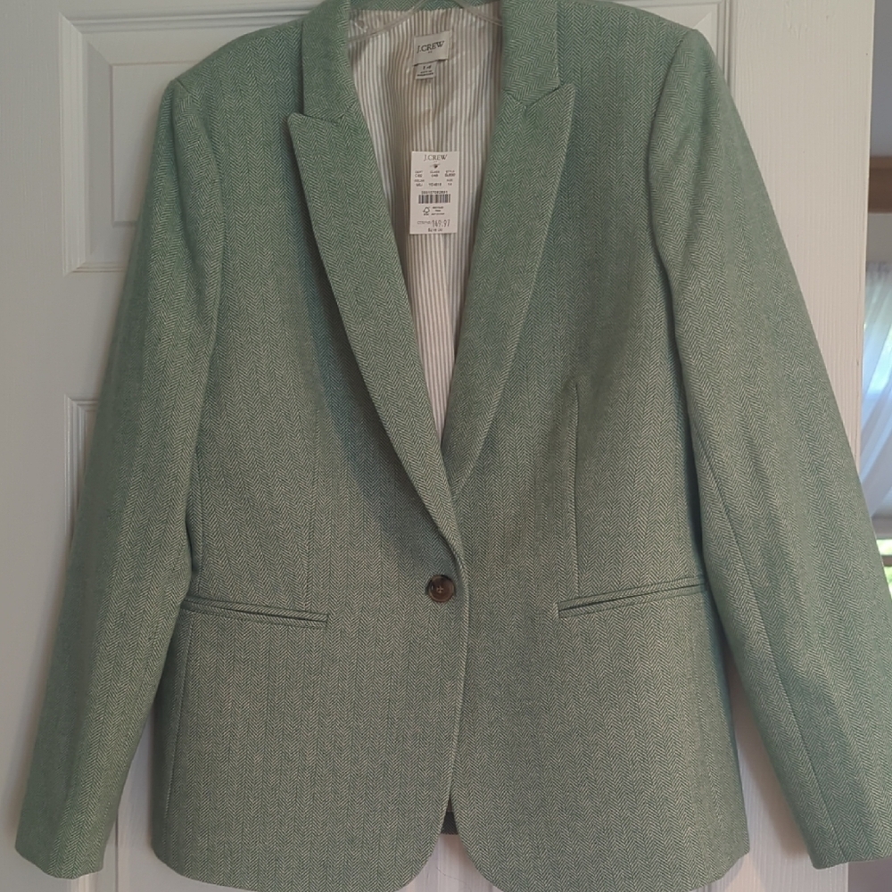 J. Crew Mint Green Blazer